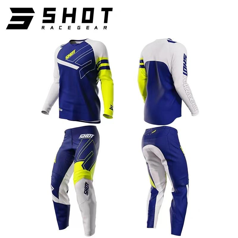 高档20骑23 HUSQ越VARNA野道摩托车行服套装SHOT胡斯瓦纳拉力服林