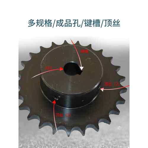 4分钟10齿至17齿45钢国家标准工业炼轮成品孔加键槽顶丝2.3.4.5.6
