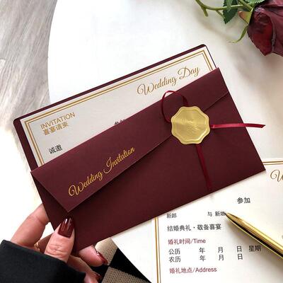 纸质请柬喜帖婚礼结婚请帖婚宴简约大气高端高级感邀请函高端