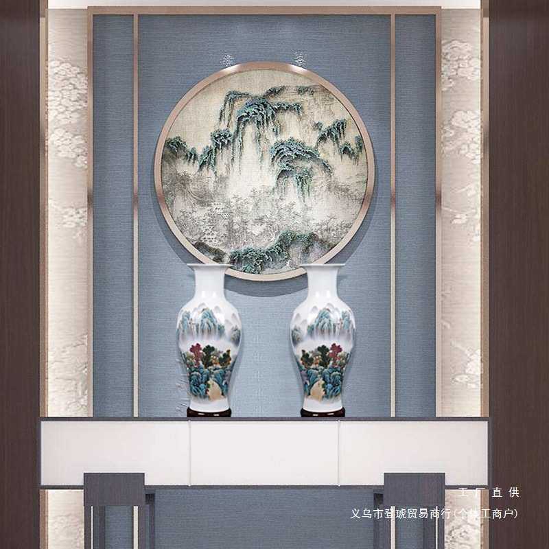 景德镇陶瓷器富贵竹书房落地大花瓶摆件复古客厅电视柜插花工艺品,家居饰品,花瓶,淘宝优惠券,粉丝福利购,淘宝优惠卷