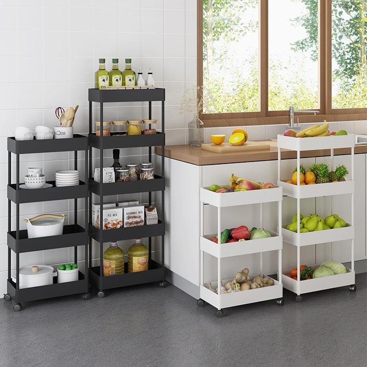浴室置物架移动手推车厨房卫生间落地多层杂物整理收纳厨房置物架