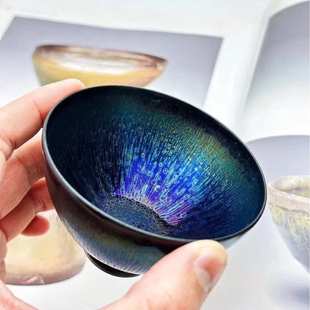 建阳水吉建盏陶瓷杨飞齐天曜变薄胎主人杯 引流 热卖 爆款