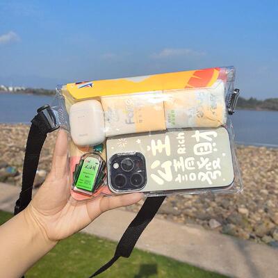 Large Waterproof Phone Pouch for Diving, Touchscreen Compati