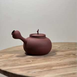 原矿紫泥潮州砂铫直火紫砂烧水玉书煨木炭碳炉电陶炉煮茶侧把陶壶