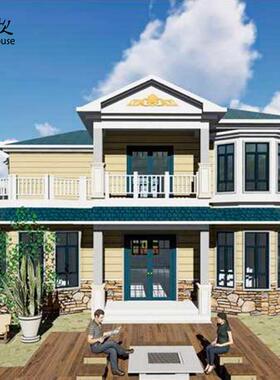 按需求设计建造全新轻钢龙骨结构度假别墅房屋模块化农村自建房