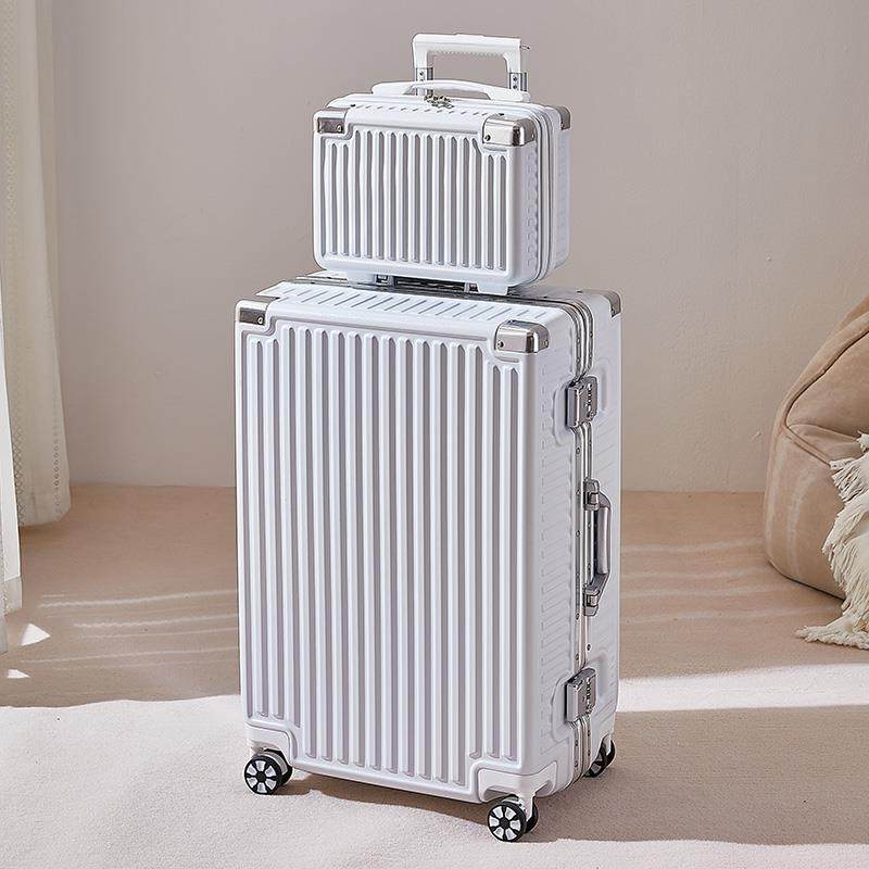 高档旅大时侠新款框李箱女24寸尚拉杆箱万向轮硬箱学生密码皮箱铝