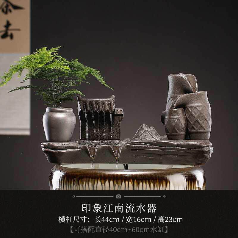 鱼水循环水摆件喷流滤CHO泉缸过器水景造景家居装饰品庭院福禄流