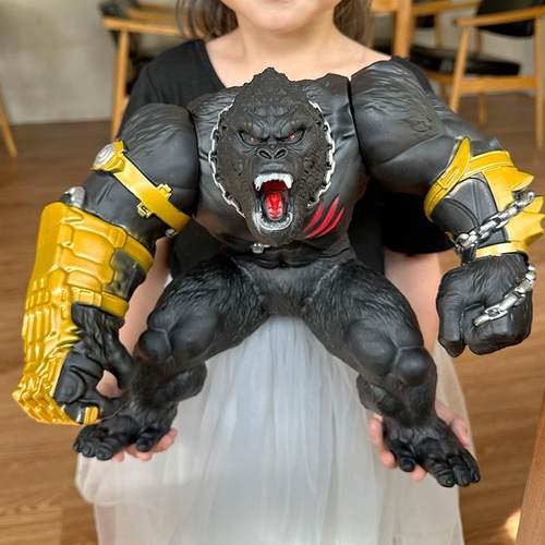 哥斯拉大战金刚2大猩猩怪兽手办刀疤雪魔模型关节可动公仔摆件