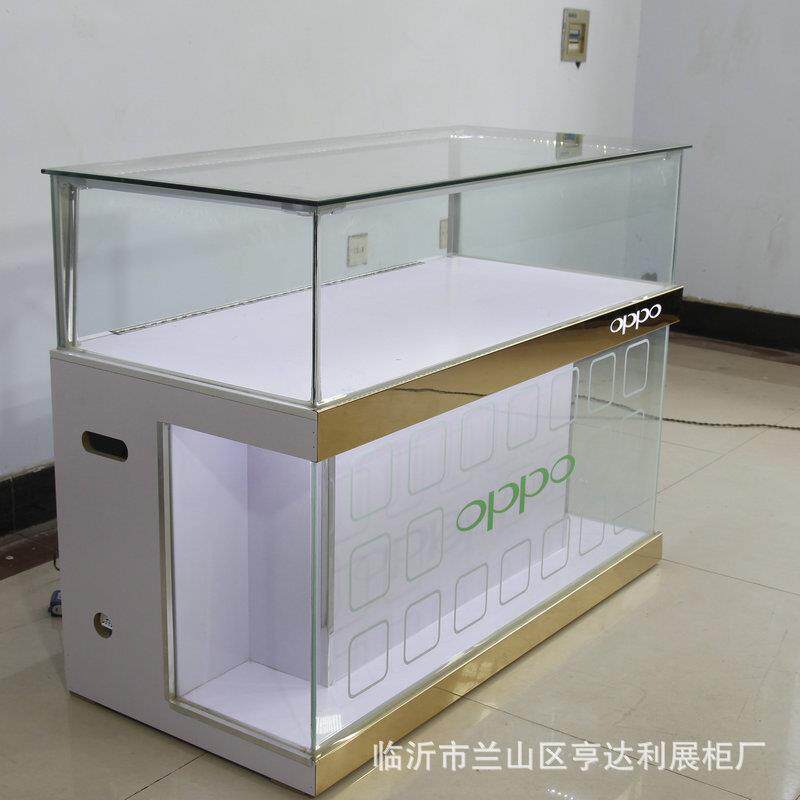 白银展示柜 展示架设计样品展柜 木质玻璃手机柜台货架收纳落地式