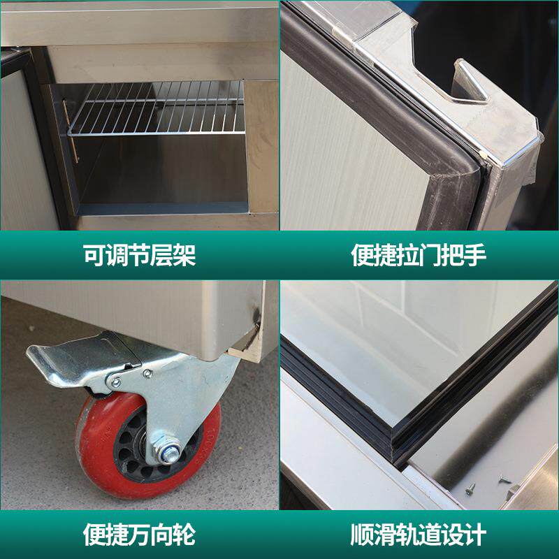 厨具展示冰台 商用水果蛋糕冷鲜柜卧式冰台展示柜 水产冷藏冰柜