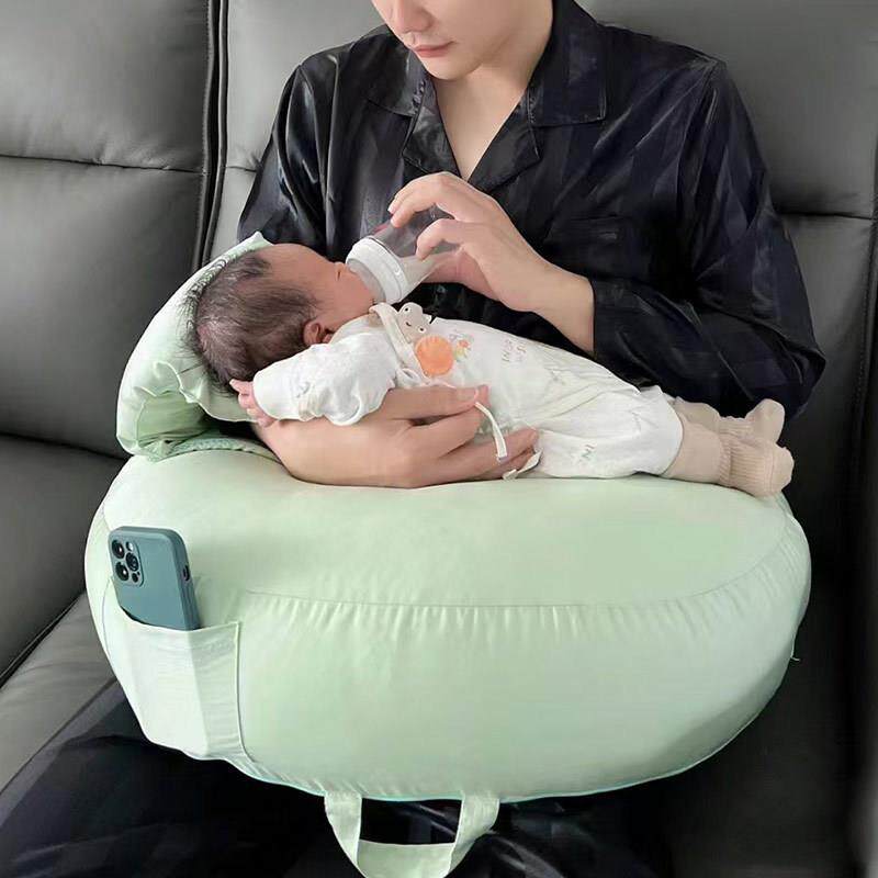 物苑哺乳枕头喂奶神器护腰解放双手月子喂奶靠垫坐喂母乳亲喂夏季
