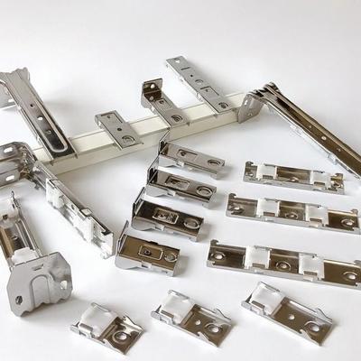 单轨不锈钢窗帘轨道固定安装码卡扣侧装墙码顶装直轨弯轨配件