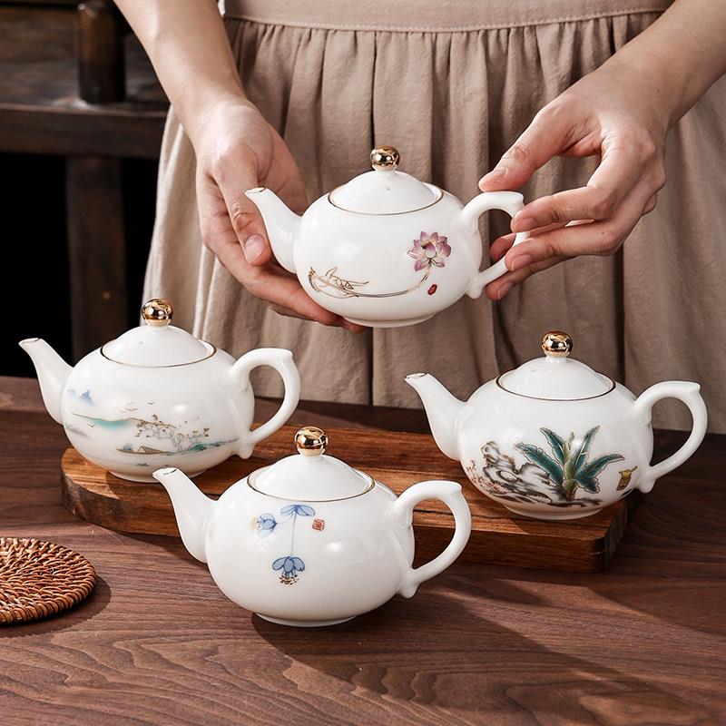 牛脂玉茶壶家用陶瓷德化高档白瓷茶壶单壶单功夫茶具