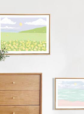 Z风景F7688SM8电箱饰装画肌理花Q卉小清新表客厅挂画配电箱多媒体