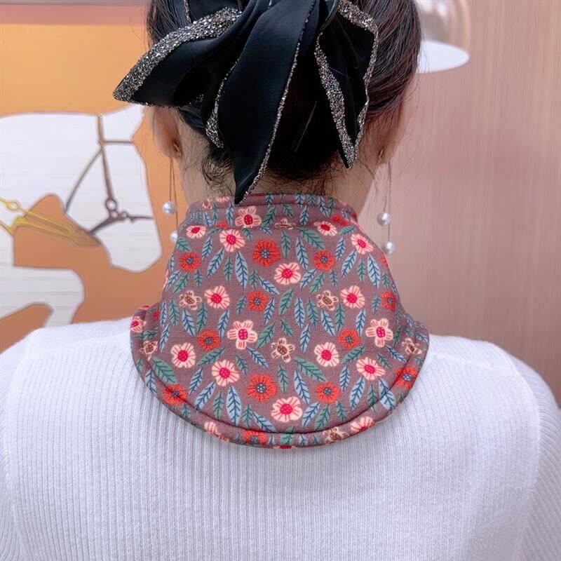 德绒带兜护颈椎护脖子小围脖女空调房防寒护颈脖套可放暖宝宝加热