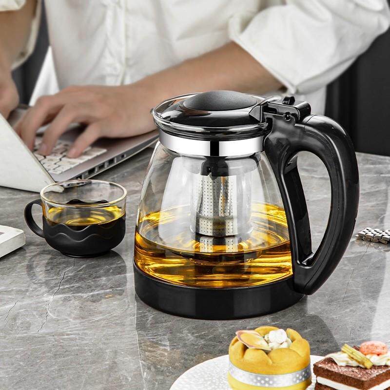 玻璃茶壶家用大容量套装茶杯带滤网耐高温水壶泡茶花茶壶茶具冲茶
