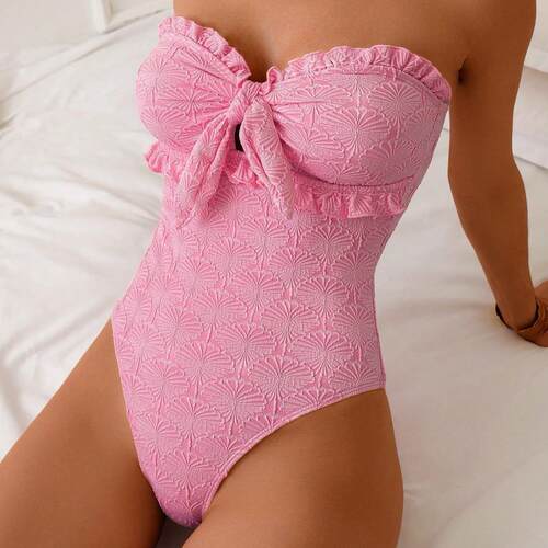 Adjustable shoulder strap one-piece swimsuit for women