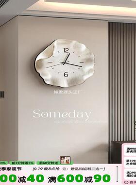 简约现代表挂钟厅客20餐25年JBO新款创意时钟挂墙感厅钟艺术挂表