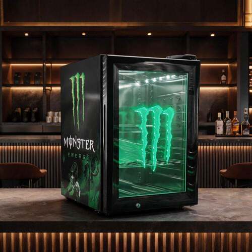 35L桌面LED灯冰箱玻璃门饮料展示冰箱茶叶红酒冷藏柜家用商用展示