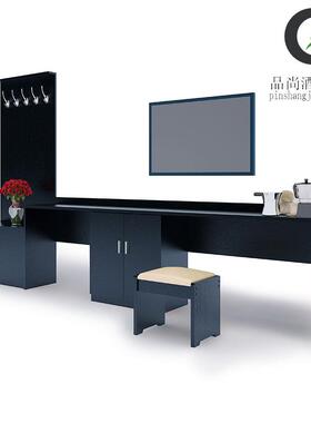 可751订快捷店电视柜写字台商务公寓家具宾酒新床行馆李架挂衣板