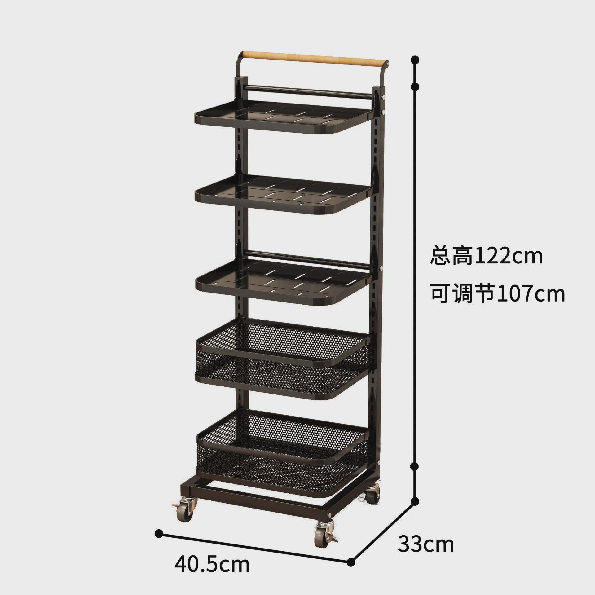 来图来样定制厨房锅具杂物置物架多层可调移动灵活置地厨具收纳架