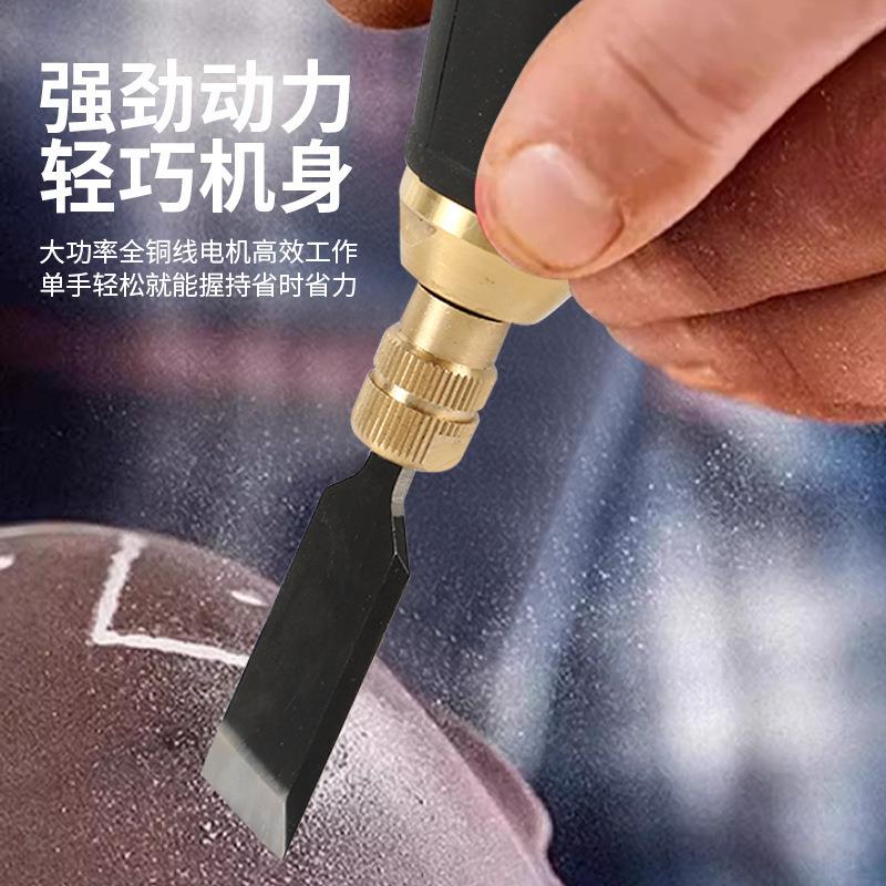 电动雕刻机套装升级版大率凿子木工手持电根凿296刀锂木功匠盆景