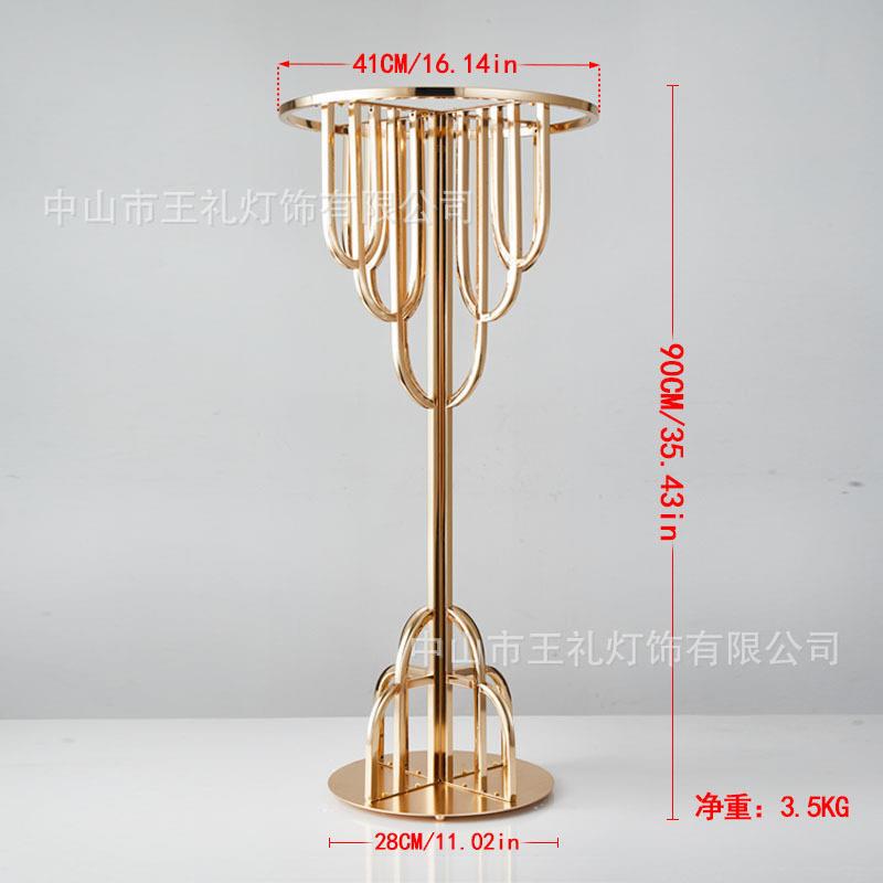 跨境婚庆道具铁艺电镀路引生日派对家居聚会婚礼酒店餐桌装饰摆件