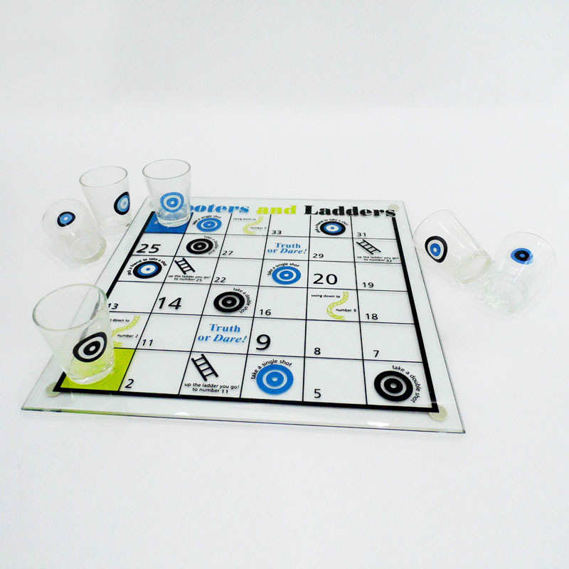 大号玻璃酒杯4色飞行棋盘游戏 喝酒游戏