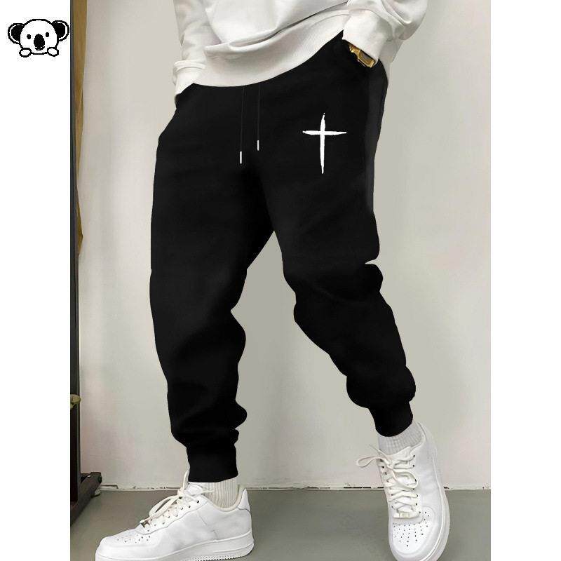 D 76691 Men Sweatpants Cross Print十字印花运动裤