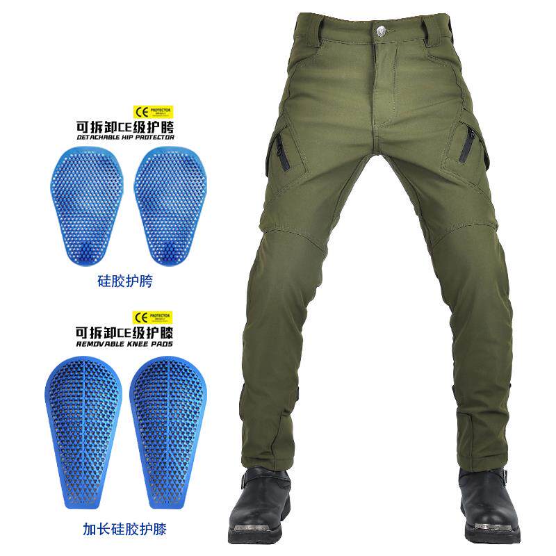 正品采购品秋，冬季和夏季摩托车骑行裤与天鹅绒，温，防摔，防水