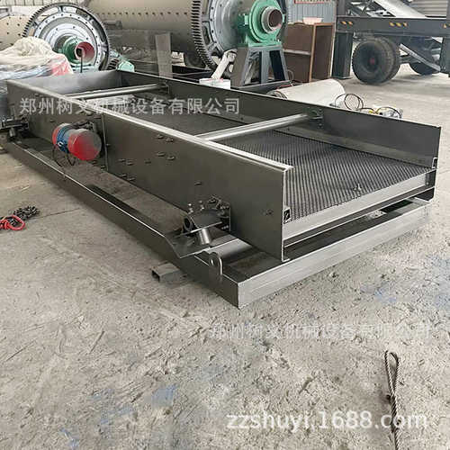 单层斜筛沙石筛机分离震动流小型沙简易机粉振动筛筛直线分机推拉