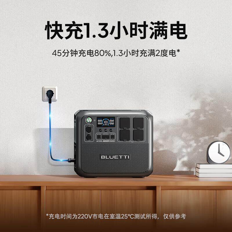 铂陆帝【2度电】AC200L户外电源快充大容量便携蓄电池房车自驾游