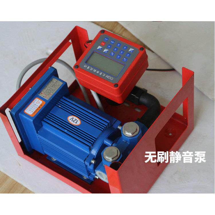 无刷防爆静音电子定量加油泵12V24V220V汽油加油机总成电动抽油泵