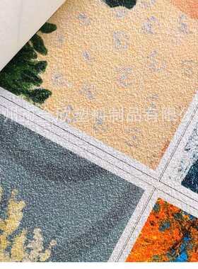 砂岩石纹理油画布客厅装饰画布砂岩墙布UV喷印粗砂石布肌理画