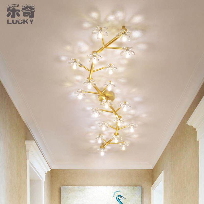 网红长形超薄梅花走廊走道灯玄关门厅北欧创意LED吸顶灯客厅卧室