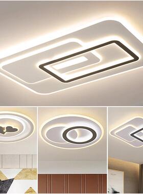 led吸顶灯现代简约客厅灯具2025年新款大气长方形卧室灯套餐超薄