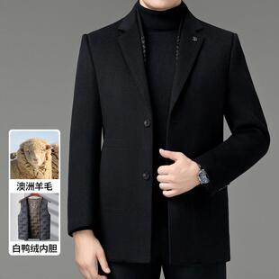 中青新年衣气质保暖休闲胆 WL款 双面羽绒内羽绒呢男式 大秋冬8668