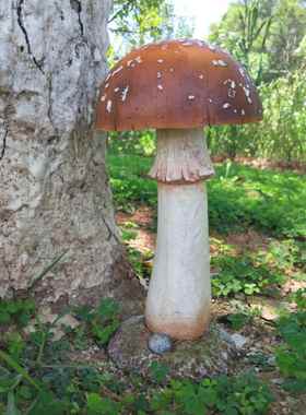 花园别墅庭院户外草坪装饰品阳台儿童房田园卡通蘑菇园艺树脂摆件