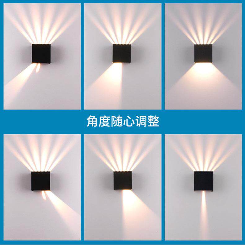 新款直销热销led户外防水壁灯可调光角度方形外墙造型走廊防潮装