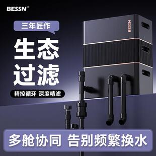 贝森滤舱鱼缸过滤器净水循环系统干湿分离鱼池杀菌过滤设备