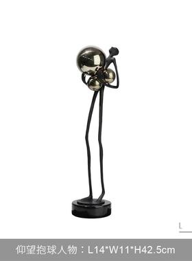 高档现代简约马背女柜孩轻厅奢雕摆塑件酒柜装饰品客电视办公室工