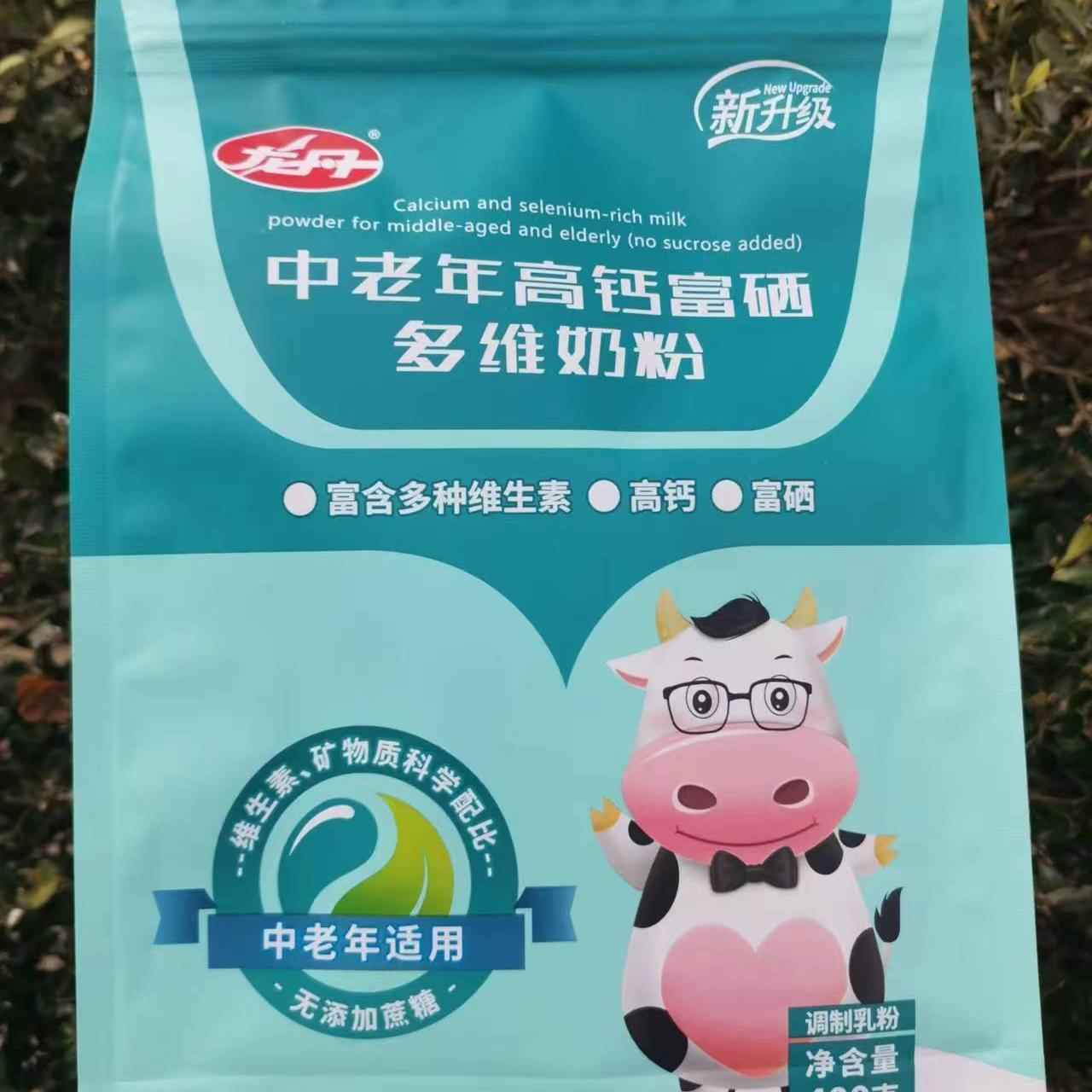 龙丹中老年高钙富硒多维奶粉400g/袋成人奶粉龙丹中老年奶粉