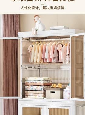 免安装收衣纳柜童易家用客厅宝ALF宝橱置物柜衣服储物儿柜卧室简