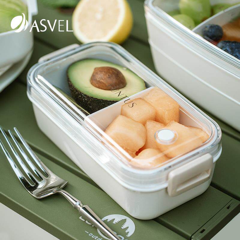 水果盒子日本asvel小学生儿童上班族便当盒饭盒微波炉加热保鲜盒