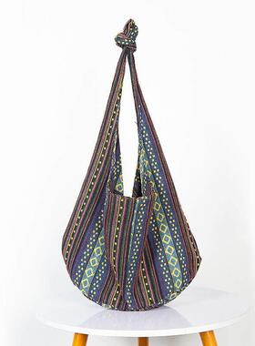 Retro National Style Crossbody Bag College Style Large Capac