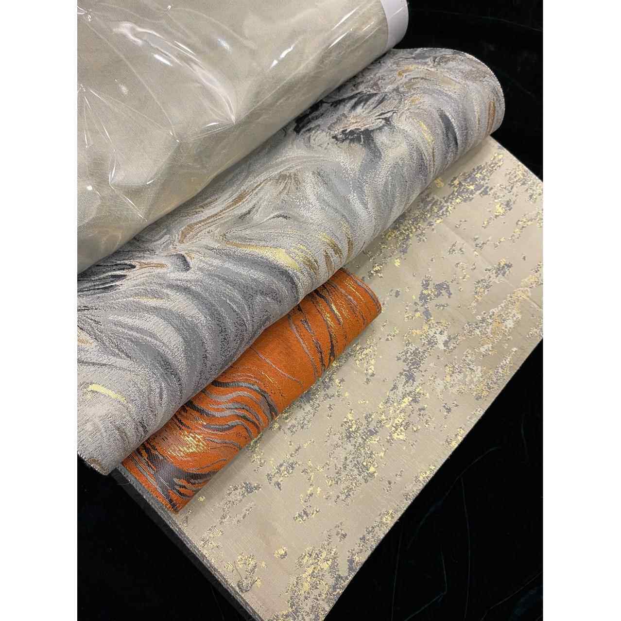 2021年新款高档设计师窗帘沙发布靠垫布料版本高精密新中式提花