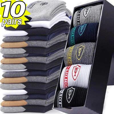 10pairs Breathable Cotton Sports Stockings Men Bamboo Fiber