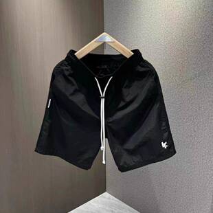 夏季时尚糖果色休闲短裤潮流薄款透气男女款五分裤宽松速干0708k