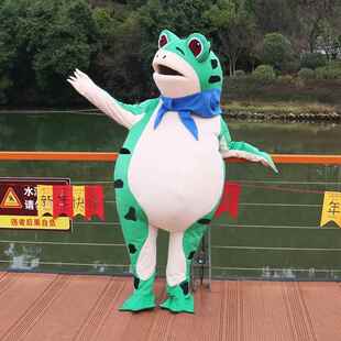 青蛙人偶服装充气玩偶服摆摊卖崽活动成人夏季毛绒六万圣节演出服
