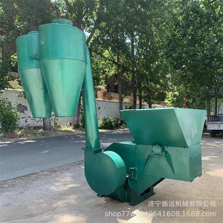 玉米花生秧饲料粉碎机猪草电动切草机卧式沙克龙牧场揉搓机